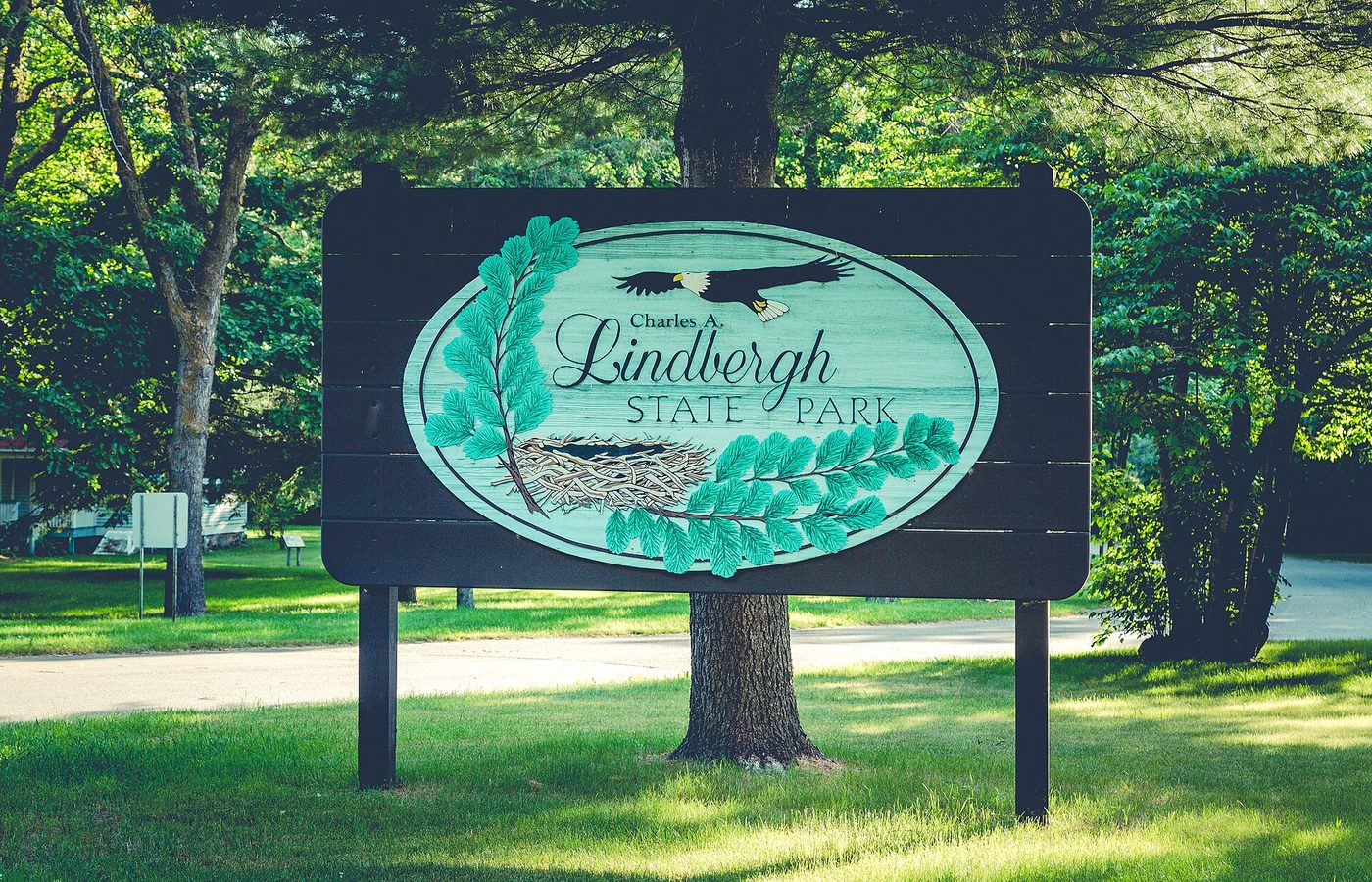 Entrance to Charles A. Lindbergh State Park, Minnesota