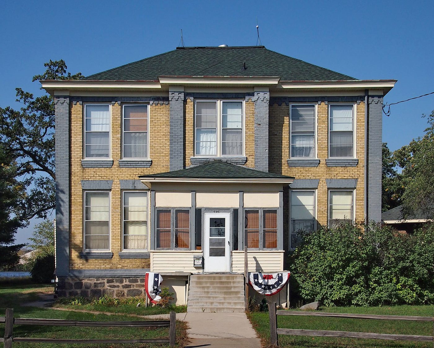 The Pine Tree Lumber Company office building in Little Falls, Minnesota